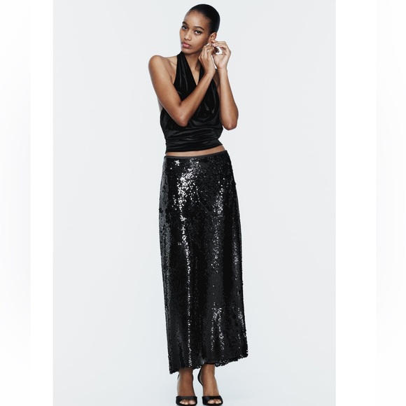 Zara sequin midi skirt - Picture 2 of 7